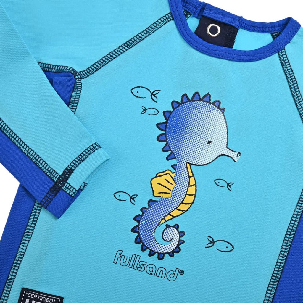 playera uv para nadar bebe niño con filtro solar certificada con UPF50+ tipo rashguard bebe niño fullsand con protector solar