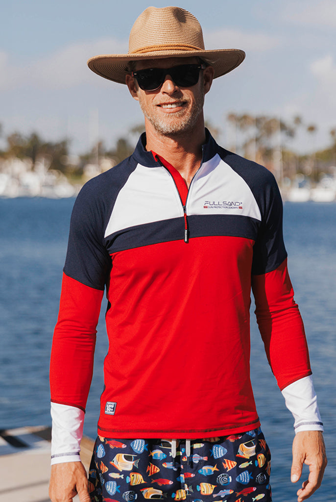 Compra ropa con protección solar y trajes de baño para hombre con UPF50+ playeras rashguard, short, bermudas  y accesorios para natación ropa para la playa fullsand