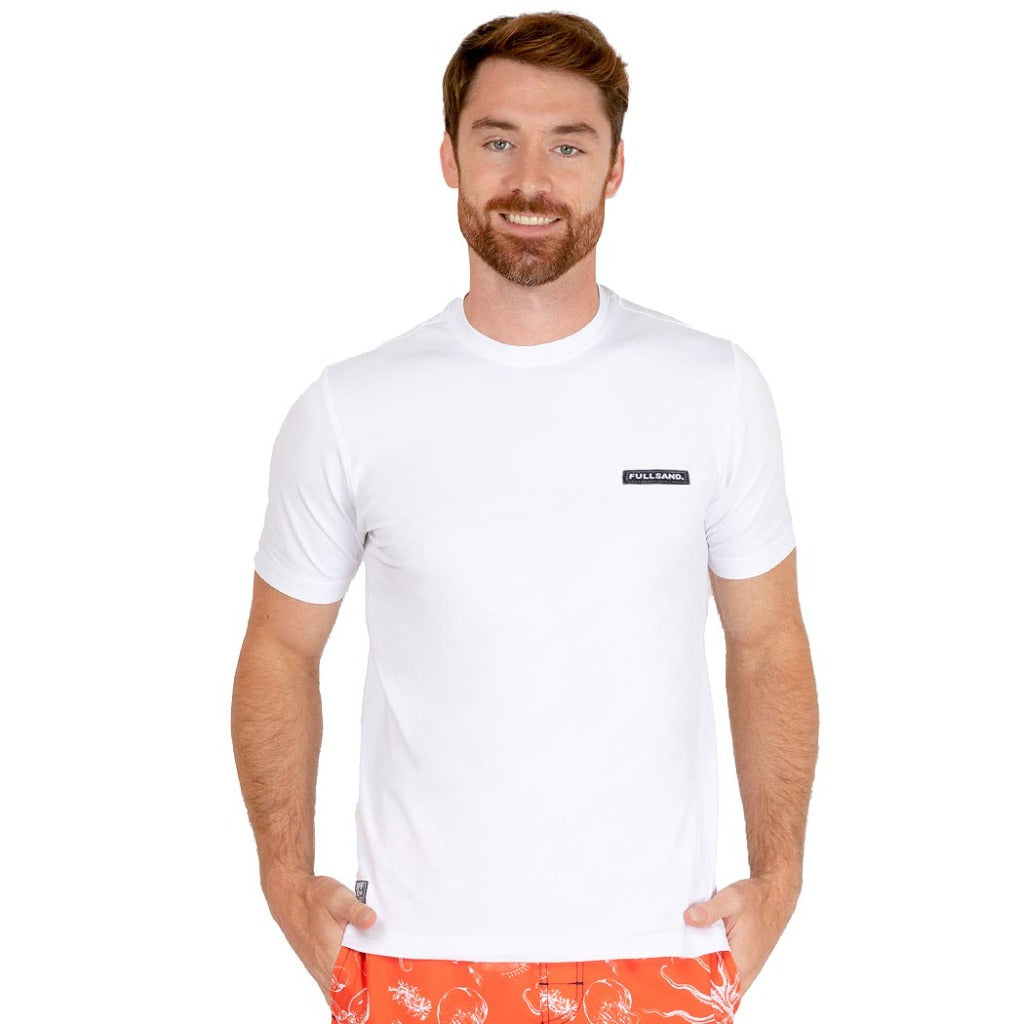playera para natacion hombre manga larga y corta con protección solar UP50+ tipo tshirt caballero fullsand 