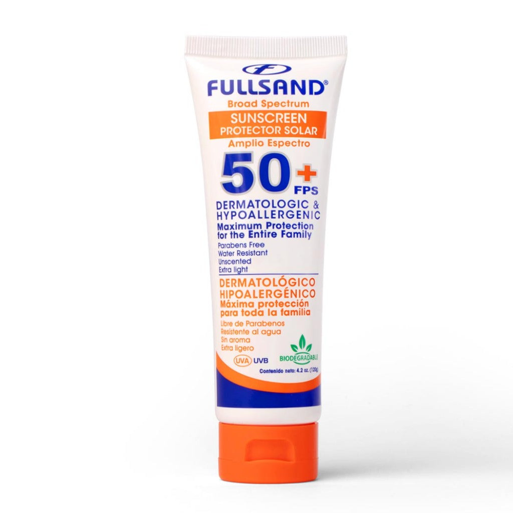 Protege tu piel con nuestro poderoso protector solar FPS50+ Bloquea los rayos dañinos con nuestro bloqueador solar de alta calidad Disfruta del sol con seguridad usando nuestra crema solar de amplio espectro