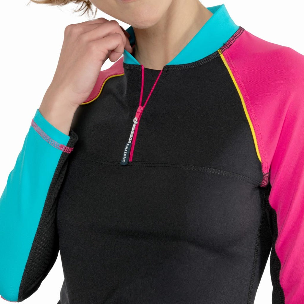 playera contra rayos uv mujer para nadar anti uv wetshirt para mujer con UPF50+ para actvidiades acuaticas y deportivas fullsand