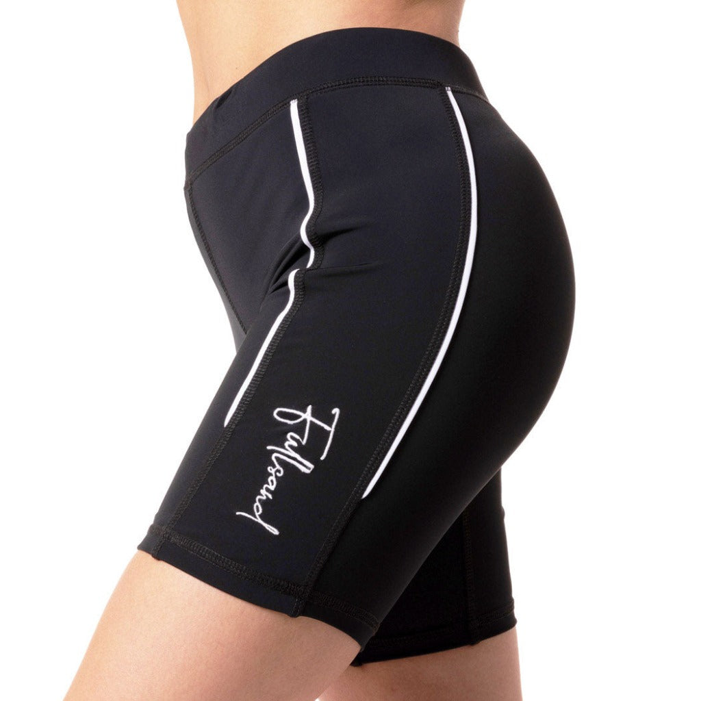 short de ciclista para mujer secado rapido tecnologia UPF50+ short de natación para dama ajustable para tus actividades en la playa o en la bicicleta fullsand