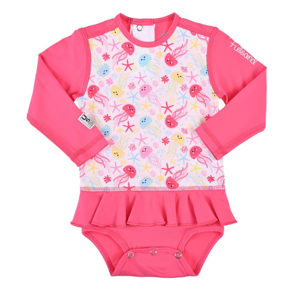 trajes de baño completo pañalero bebe niña con protección solar body para bebe niña con UPF50+ trajes para nadar con filtro solar uv fullsand