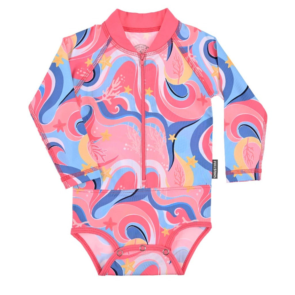 trajes de baño completo bebe niña con protección solar body para bebe niña con UPF50+ trajes para nadar con filtro solar uv fullsand