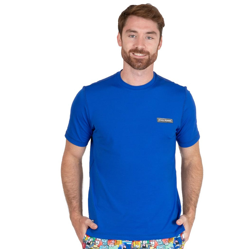 playera para natacion hombre manga larga y corta con protección solar UP50+ tipo tshirt caballero fullsand 