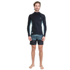 playera rashguard manga larga hombre con proteccion solar negro Fullsand