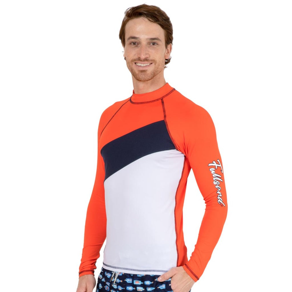 FULLSAND Playera Manga Larga Hombre Con Protección Solar Certificada.