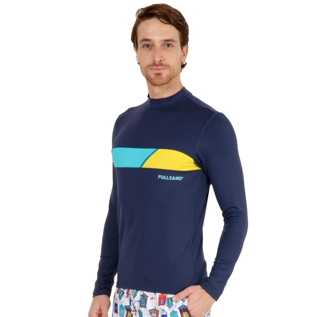 FULLSAND Playera Manga Larga Hombre Con Protección Solar Certificada.