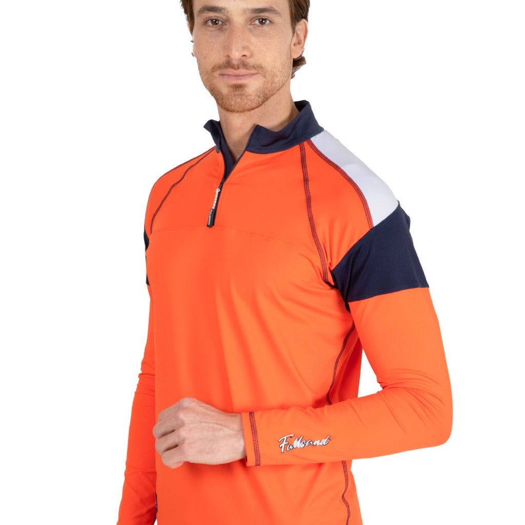 playera para natacion hombre manga larga y corta con protección solar UP50+ tipo wetshit caballero fullsand  