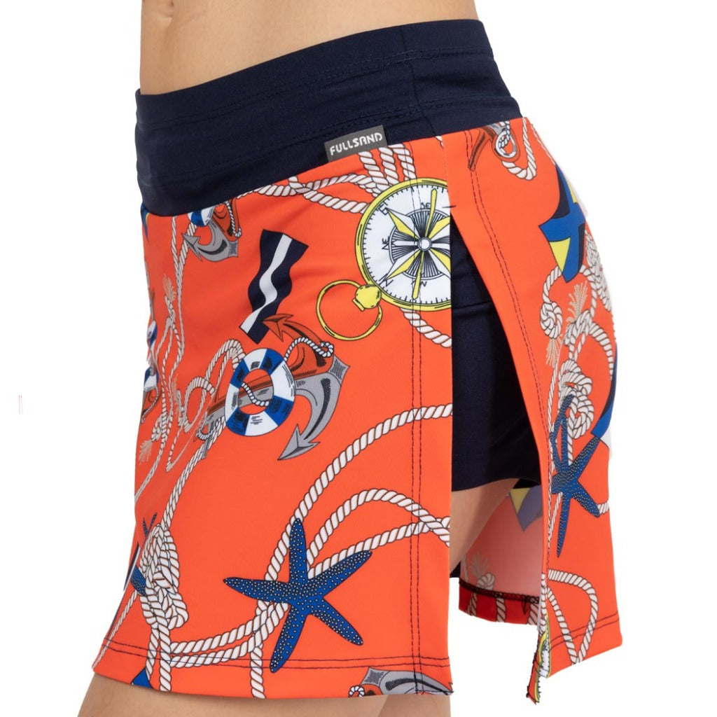 Falda short deportiva para mujer con secado rápido tecnologia UPF50+ para tus actividades al aire libre en la playa