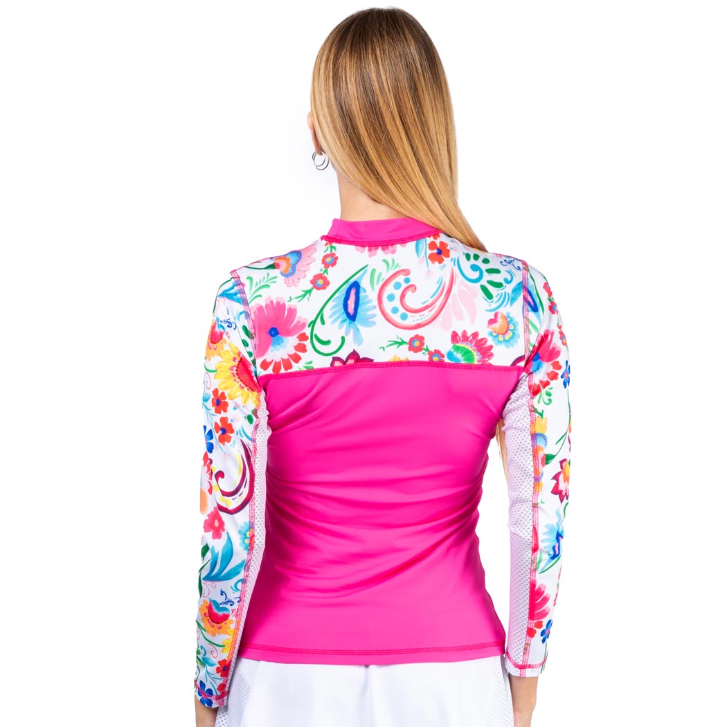 Camiseta De Manga Larga Rashguard Para Mujer UPF 50+ - Roja, Transpirable, De Secado Rápido, Ideal Para Running Y Deportes Al Aire Libre