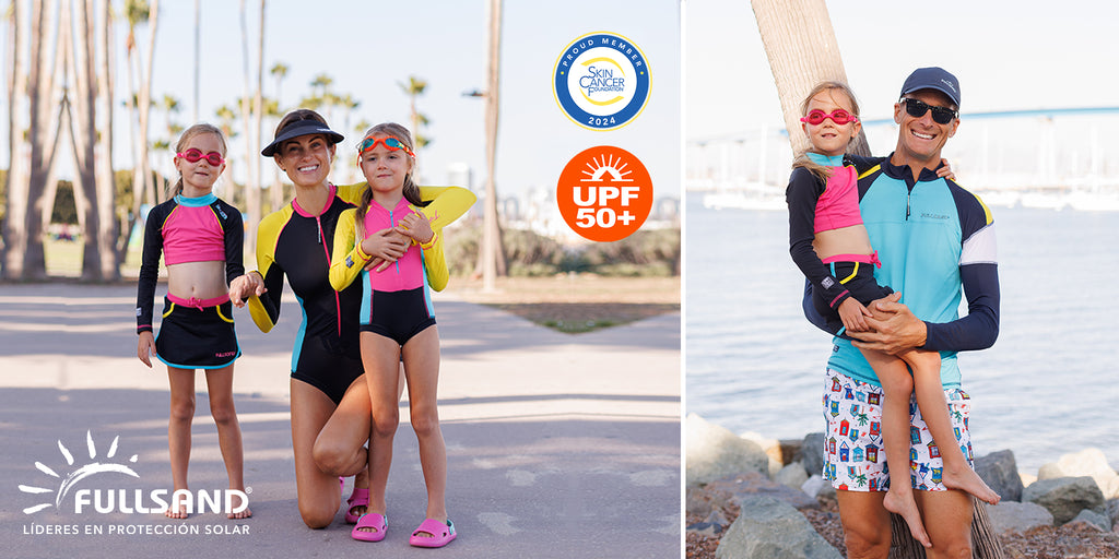 ropa con protección solar para toda la familia con tecologia UPF50+ recoendado por Skin Cancer