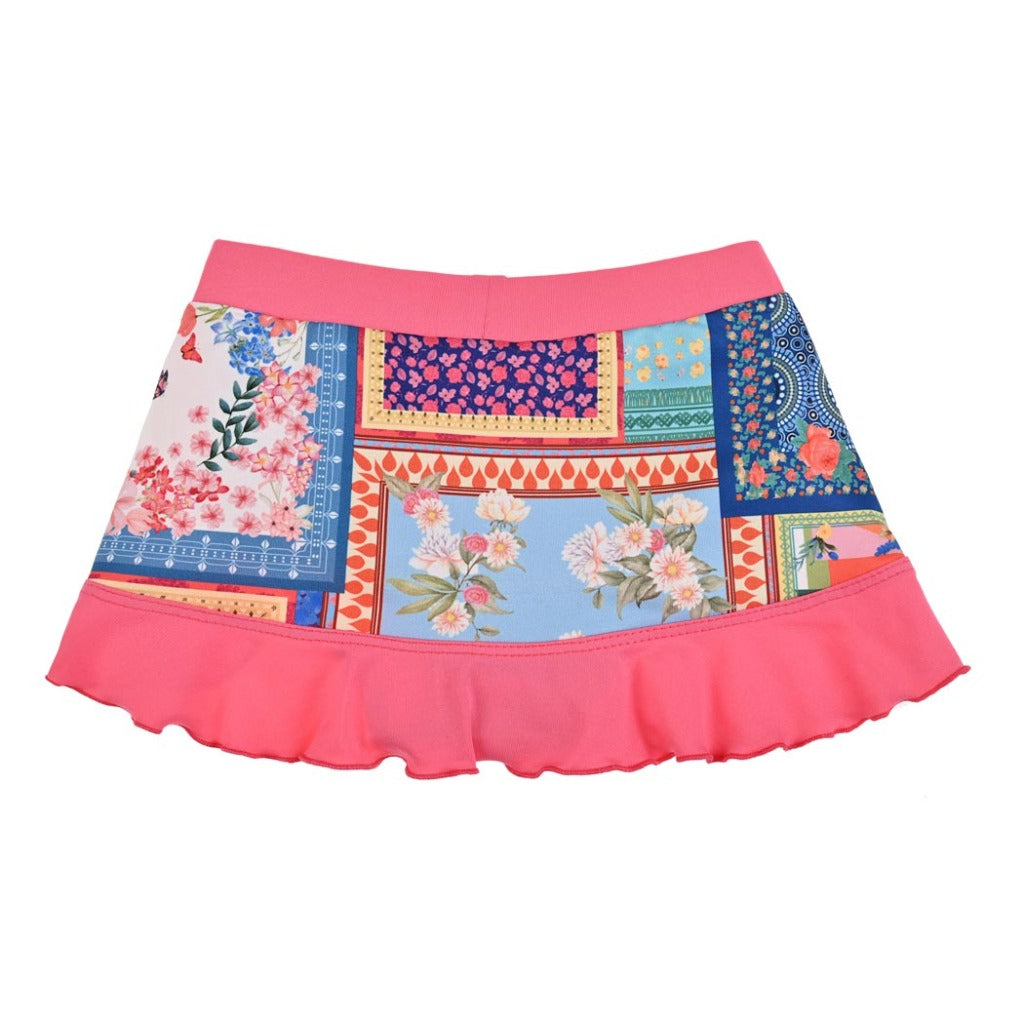 Falda short deportiva para niña con secado rápido tecnologia UPF50+ para tus actividades al aire libre en la playa