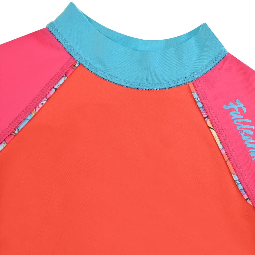 playera con protección solar wet crop manga larga niña UPF50+ playera corta niña con protección solar fullsand