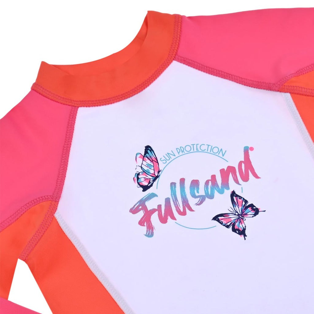playera uv para nadar niña con filtro solar certificada con UPF50+ tipo rashguard niña fullsand con protector solar