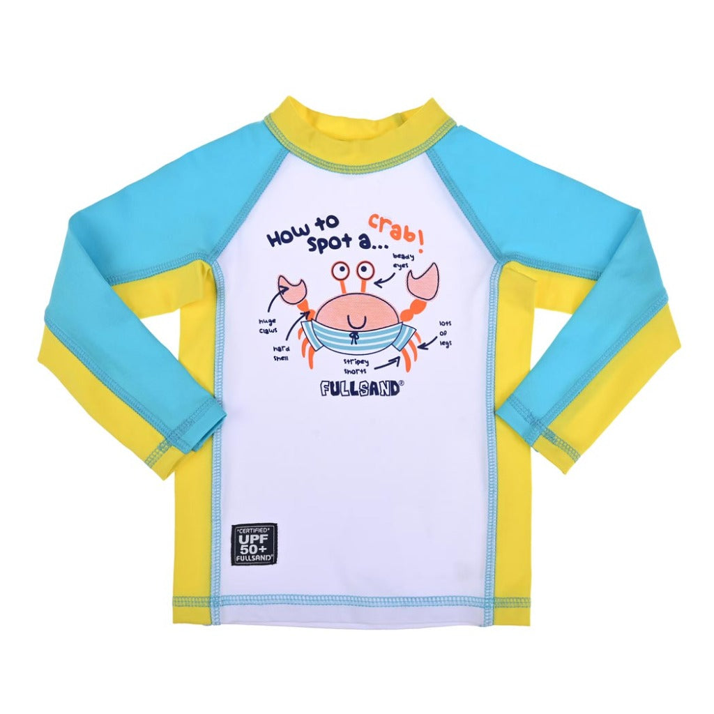 playeras para nadar manga larga niño de 1 a 4 años preescolar tipo wetshirt con protección solar certificadas con UPF50+ y recomendada por skin cancer fullsand