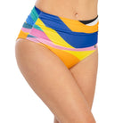traje de baño mujer calzón parte baja control abdominal amarillo coralina